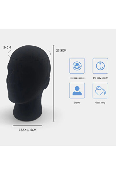 APWIKOGER قطعة واحدة من حامل عرض رأس مانيكان رجالي عملي مصنوع من الفوم، يتضمن...