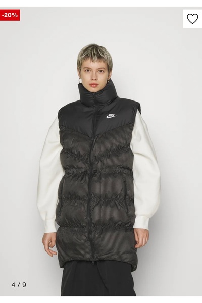 Nike Sportswear Therma-Fit Loose Long Puffer Full-Zip Siyah Kadın Yelek