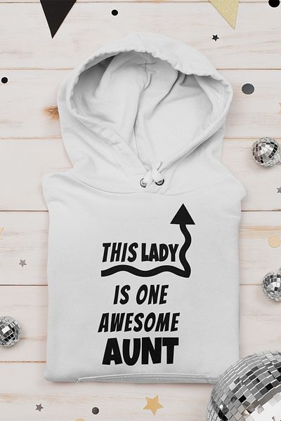 qoeuyl boutique Φούτερ με κουκούλα ακόμα θεία - Φοβερό τυπωμένο δώρο θείας
