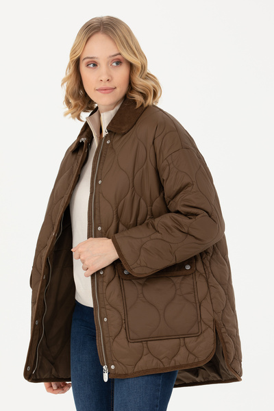 U.S. Polo Assn.  Kadın Açık Haki Kaban 50271896-VR183