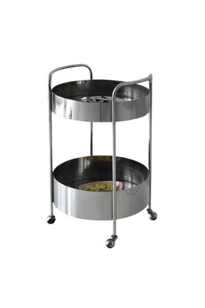 MUVA Concept Glide Metal Mini Bar ve Servis Arabası Krom