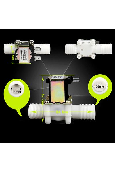 Choice 1/2" 12v Normally Closed Ac 220v Dc 12v 24v 1/2" 3/4" Plastic Electric Normally Closed Solenoid Valv