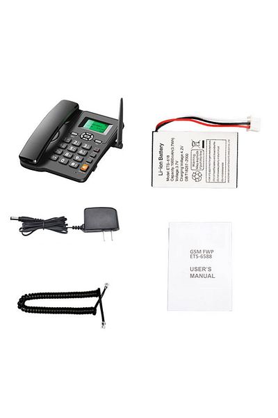 Choice black Cordless Phone Desktop Telephone Support GSM 850/900/1800/1900MHZ Dual SIM Card 2G Fixed Wirel