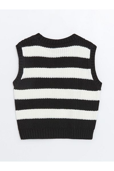 LC Waikiki Lcw Kids Ecru Crew Neck Girl's Knitwear Sweater