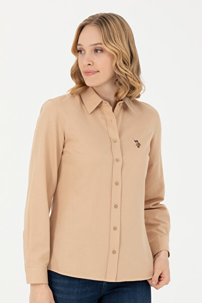 U.S. Polo Assn. Women's Sand Long Sleeve Basic Shirt 50271935 -Vr085