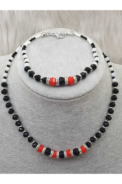 HAPPY HANDMADE 2-Piece Black Baby Jewelry Set Gift Set Gift Jewelry Set