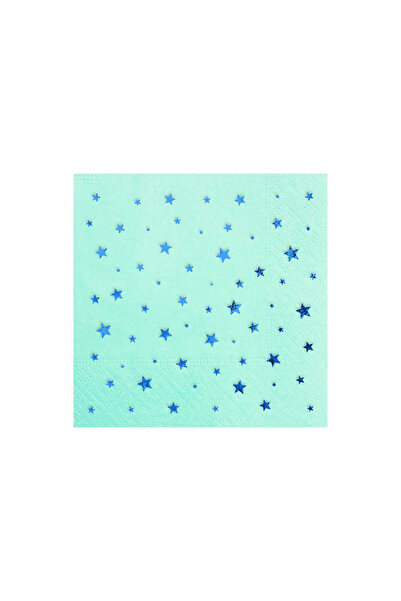 Story 24 × 24 سم 1 طبقة من المناديل الورقية الورقية ذات اللون الأزرق الفاتح ب...