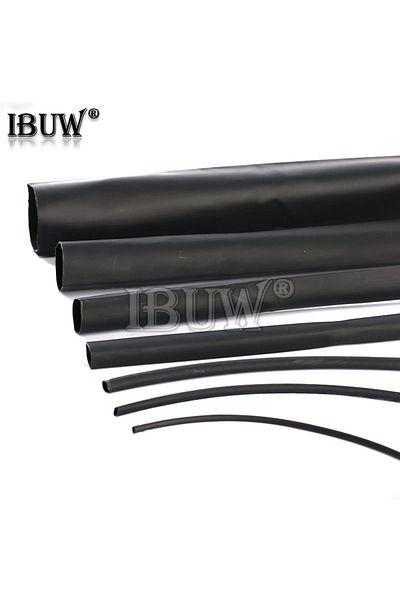 Choice 4.5mm 5meters/lot Heat Shrinkable Tube 1mm 1.5mm 2mm 3mm 4mm 5mm 6mm Black Insulation Sleeve