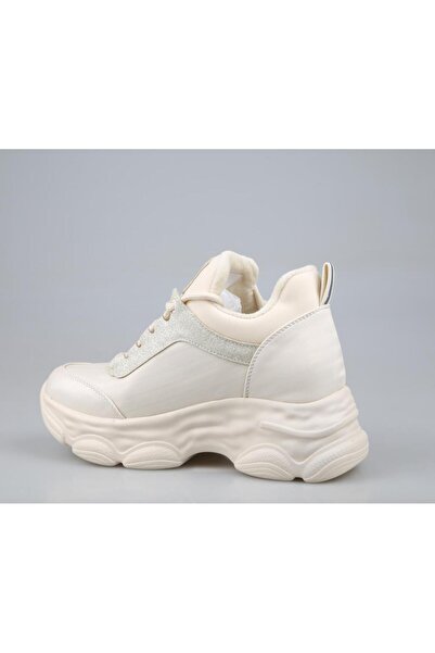 Guja 24k302 Dolgu Topuk Bej Kadın Sneakers