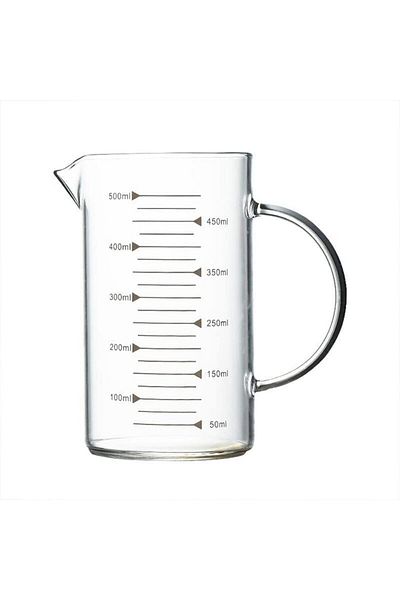 MIBRU Coffee and tea glass server jug with scale 500ml
