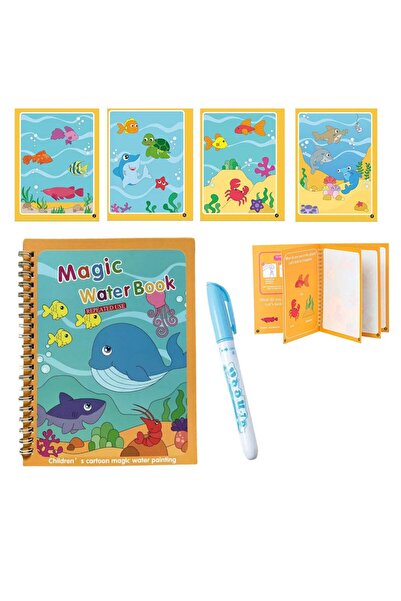 choice2 كتاب عالم المحيط السحري، ألعاب مونتيسوري المائية، كتاب تلوين قابل لإع...