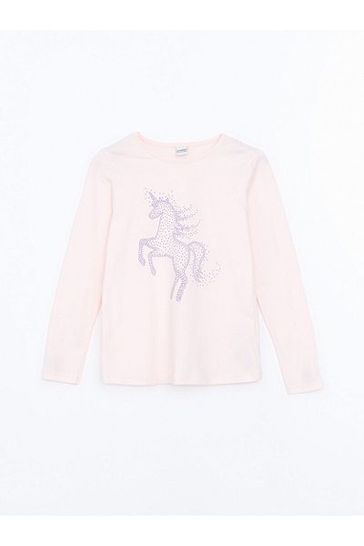 LC Waikiki Κοριτσίστικο T-Shirt με λαιμόκοψη