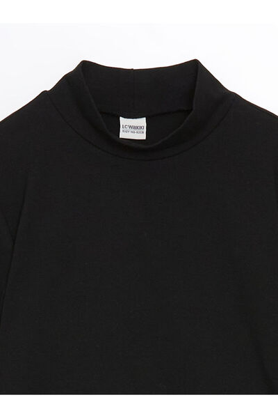 LC Waikiki Lcw Kids Half Turtleneck Basic Girl's T-Shirt (W4)