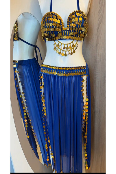 Aura Oryantal فستان رقص مزين بالترتر - قطعتين للرقص الشرقي