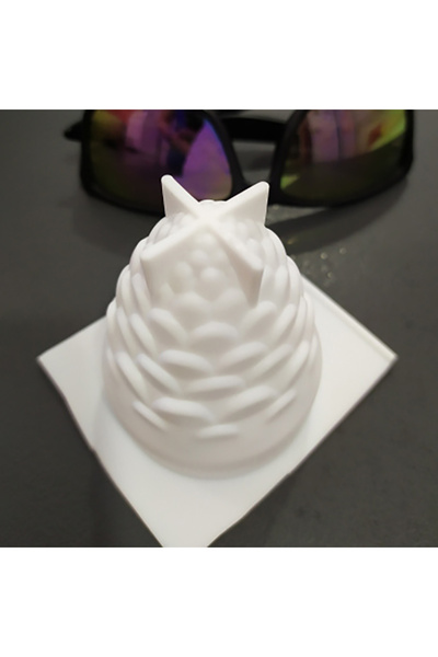 Choice قالب سيليكون أبيض ثلاثي الأبعاد على شكل أقماع الصنوبر لصنع الشموع بنفس...