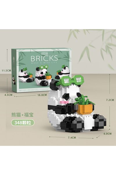 Choice Creative DIY Assemable Animal Cute MINI Chinese Style Animal Panda Building Block Educational Boy...
