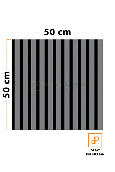 DETAYPOLİURETAN Mdf Ahşap Akustik Duvar Ve Tavan Kaplama Paneli 50 X 50 Cm An...
