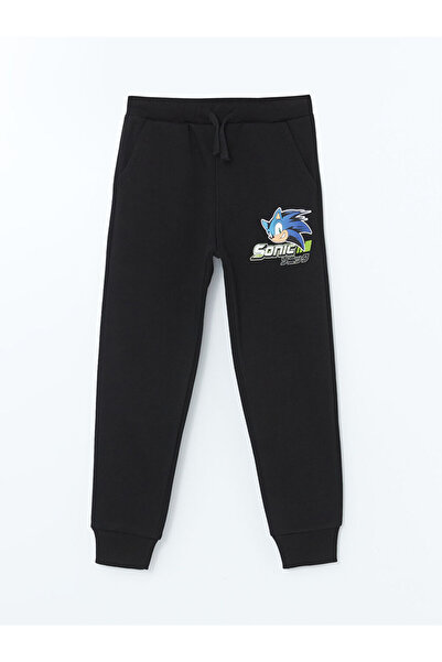 LC Waikiki Lcw Kids New Black Sonic Printed Boys Thick Tracksuit Set