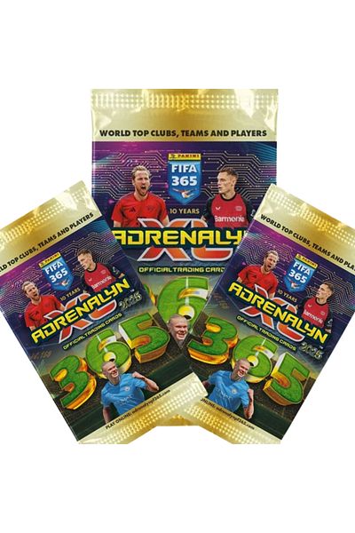 Panini Fifa 365 Adrenalyn XL 2025 Trading Booster Gaming Card 3 Pack (18 Cards)