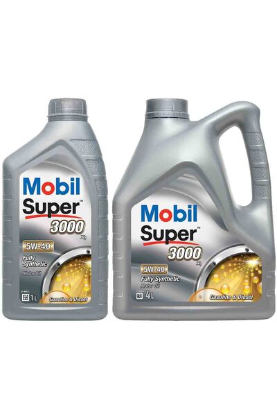 Mobil Super 3000 X1 5W40 Motor Yağı 4 L + 1 L ÜT:2024