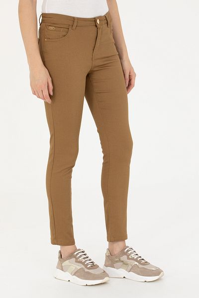 U.S. Polo Assn. Women's Light Khaki Canvas Trousers 50272078 -Vr183