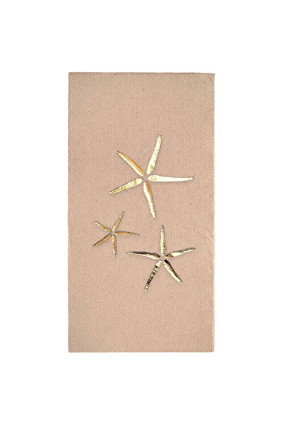Story 40x40 سم ورقة ذهبية نجوم البحر نمط البحر 16 قطعة منديل ورقي ملون كرافت