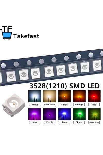 Choice White 100pcs/lot Smd Led Diodes 3528 1210 Diode Smd Led Diodo Kit Green Red Warm White Ice Blue Yell