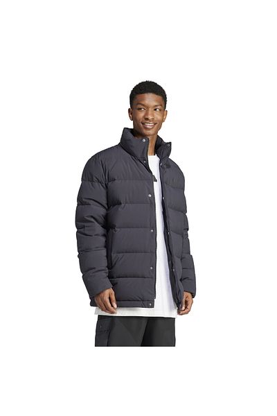 adidas Мъжко ватирано яке Helionic със средна дължина, черно, IK3186