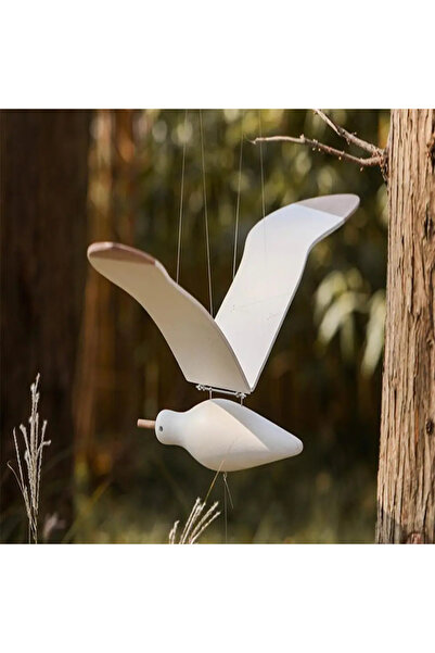 Choice Pure White Creative Wall Hanging Fly Seagull Bird Wooden Children Baby Bedroom Hotel Art Dream Catch