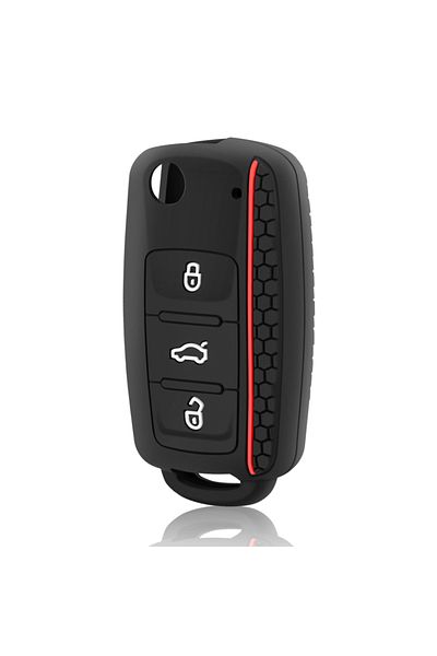 Choice Red Silicone Remote Flip Key Fob Case Cover For Skoda Fabia Octavia For Seat Leon Toledo Altea Ibiza