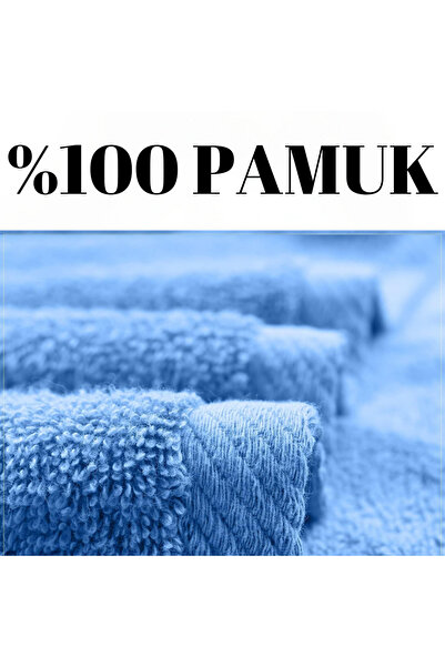 KAYABEY HOME Mavi Renkli Banyo Duş Havlusu %100 Pamuk Vücut Havlusu Pamuklu Büyük Havlu 70x140 cm