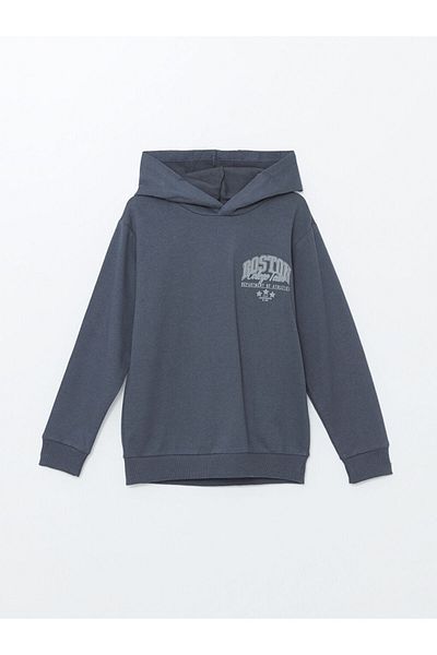 LC Waikiki Lcw Eco Anthracite Hooded Boy Sweatshirt