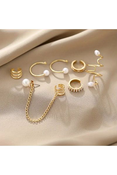 Ayzen 8 Pieces Chain Earrings Set