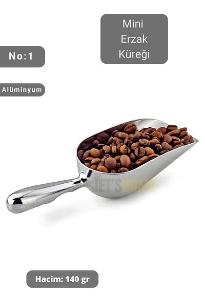 Jet's Home 18 cm Mini Food Aluminum Pulses Flour Shovel - Volume 140 Gr No:1