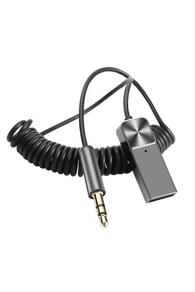 Choice جهاز استقبال صوت بلوتوث أسود، محول ستيريو USB إلى مقبس 3.5 ملم، محول صوت سيارة AUX لاسلكي Handsf