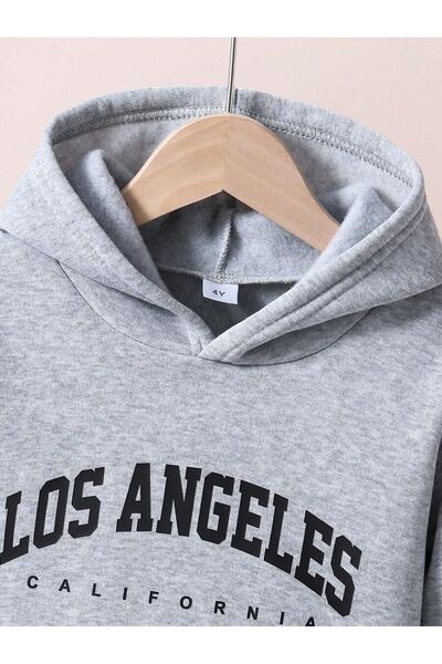 THEKONT Σετ φόρμας Los Angeles Printed Unisex με κουκούλα από βαμβάκι - ΚΩΔΙΚΟΣ:20241