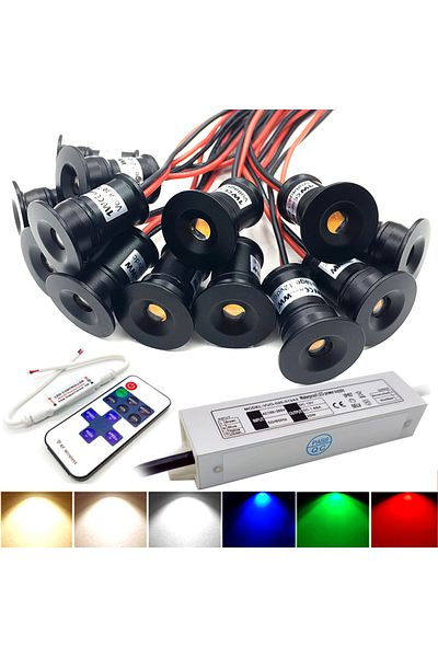 Choice Black Shell 30D 18 Lamp Dimmable Set Warm White 3000K 1W Mini Spotlight 12V Downlight Led Spot Dimma