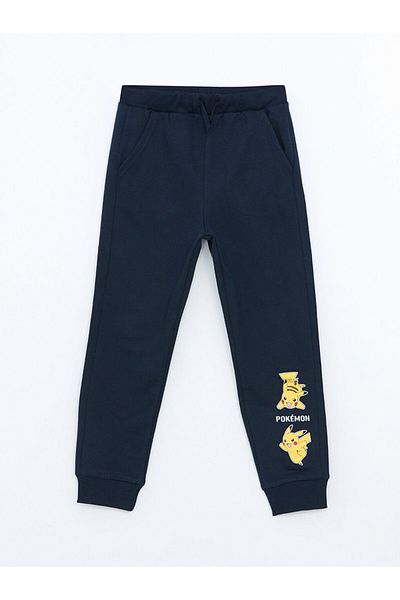 LC Waikiki Pikachu Printed Boys' Thick Jogger Sweatpants with Elastic Waist