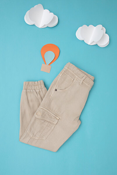 U.S. Polo Assn. Boy's Beige Canvas Pants 50272376 -Vr011