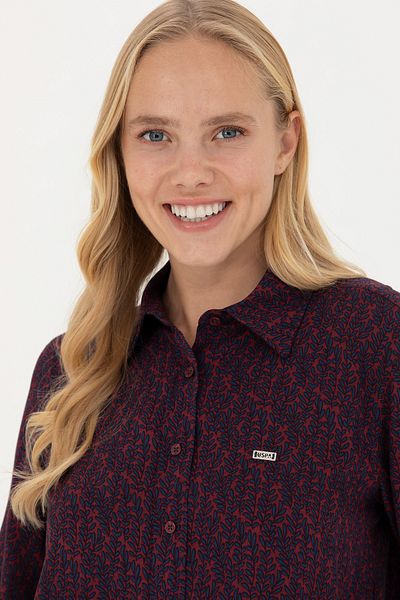 U.S. Polo Assn. Women's Burgundy Long Sleeve Shirt 50272148 -Vr014