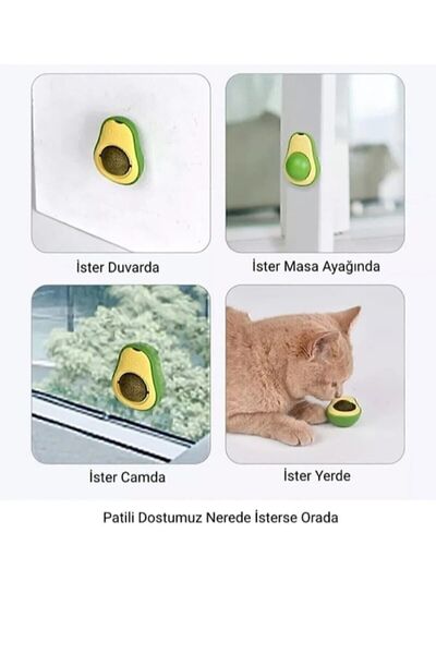 EnPet Old Village Concept Avocado Catnip Avocado Cat Grass Ball Avocado Catnip Toy with Adhesive