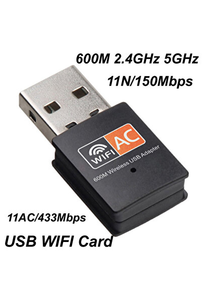 choice2 محول واي فاي USB ثنائي النطاق 2.4 جيجاهرتز + 5 جيجاهرتز بسرعة 600 ميج...