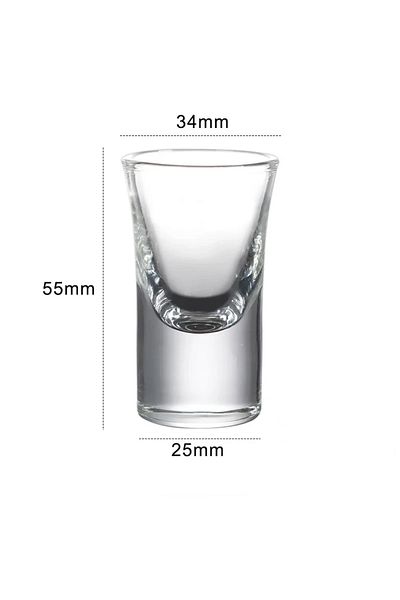 Choice 15ml 6pcs 6pcs Glass Set Transparent 15ml Shot Glass Thickened Bottom Liquor Cup Bullet Cups One Mou