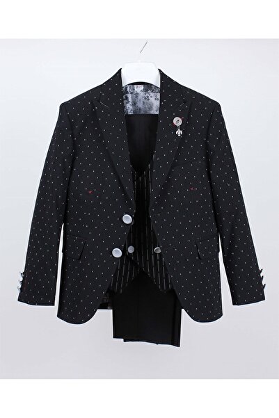 Doctor junior Doktor Junior Erkek Çocuk Yelekli Takım Elbise Siyah