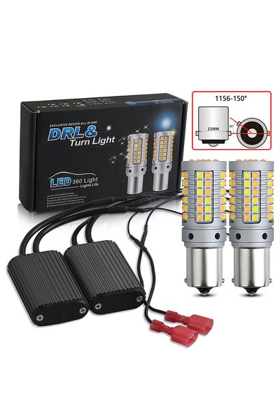 KALADA 1156 Bau15s Py21w 2pcs Led Canbus Bulb 1156 P21w Ba15s Py21w Bau15s 7440 W21w T20 Car Drl Turn Signa