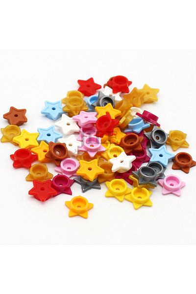 Choice 200pcs Moc 11609 Plate Round 1x1 with Star and Small Pin Hole DIY Building Blocks Bricks Compatib...