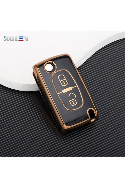 Choice5 2 Button Black TPU Car Remote Key Case Cover Shell For Peugeot 107 20...
