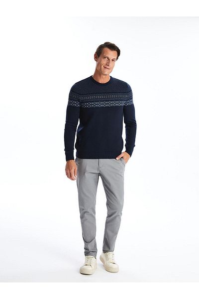 LC Waikiki Crew Neck Long Sleeve Men's Knitwear Sweater - W42154Z8