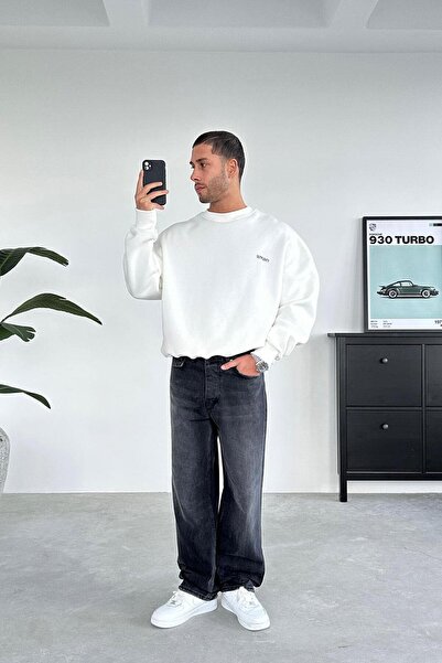 HAFKAGİYİM Λευκό στούντιο Creative Oversize Sweat