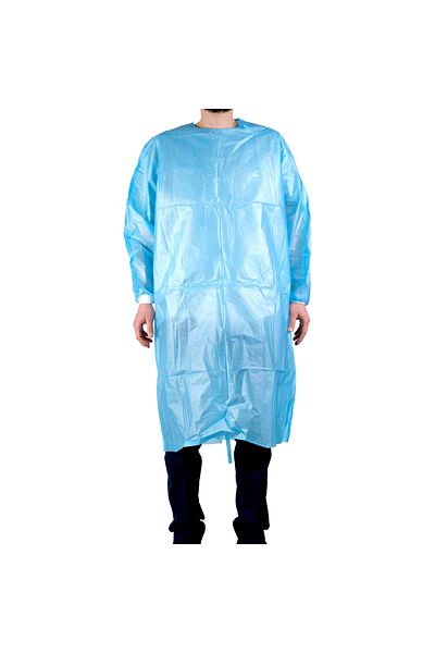 ADYMEDİKALVET 60 Gr Ribbed Surgical Apron - Back Tied Sleeves, Doctor Patient Veterinary Dentist 1 Piece